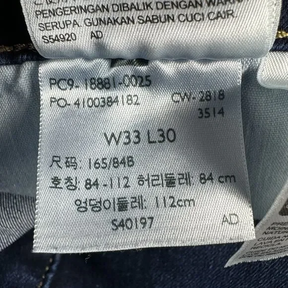 Levi's 711 SKINNY Womens Size 33 Blue Mid Rise Jeans Denim Pants 38x29 - Picture 13 of 13